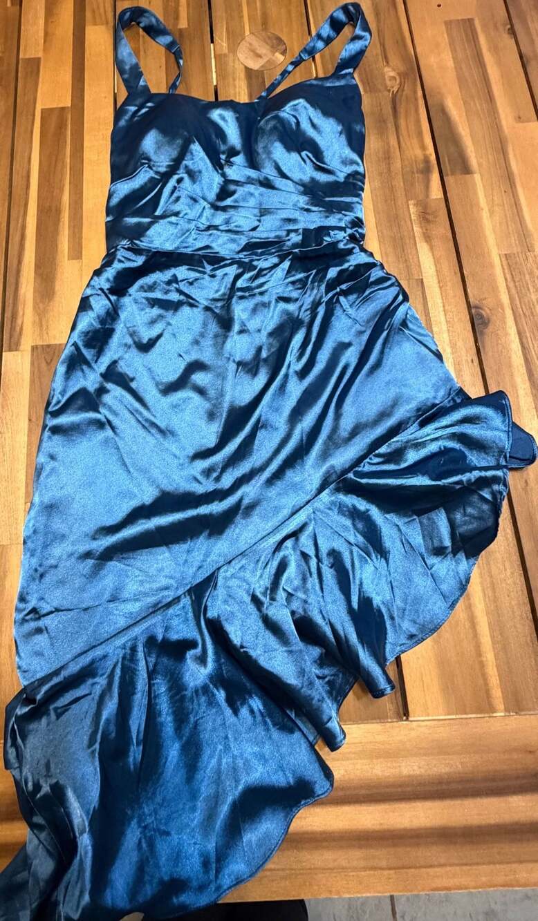 Strappy Ruffled Dress corset back